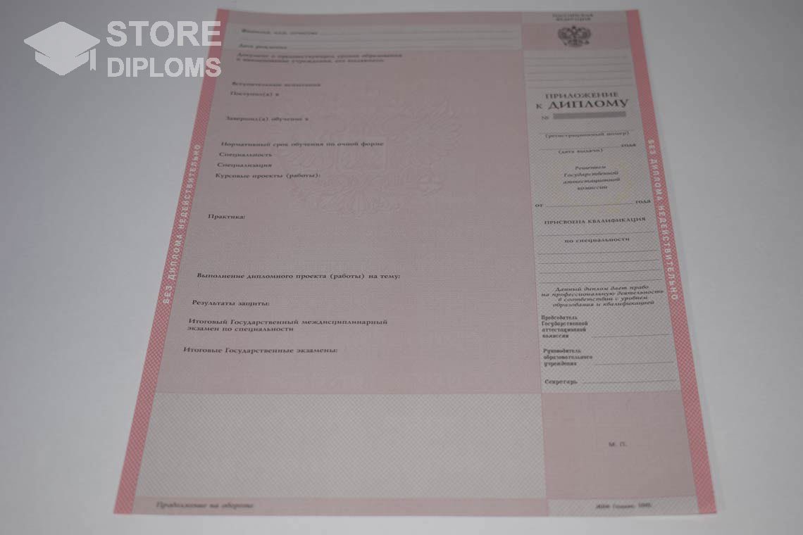 Приложение к Диплому Техникума период c 2003 по 2007 год - Йошкар-Олу